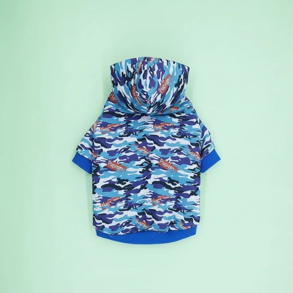 Stylish Pup Camo Hoodie