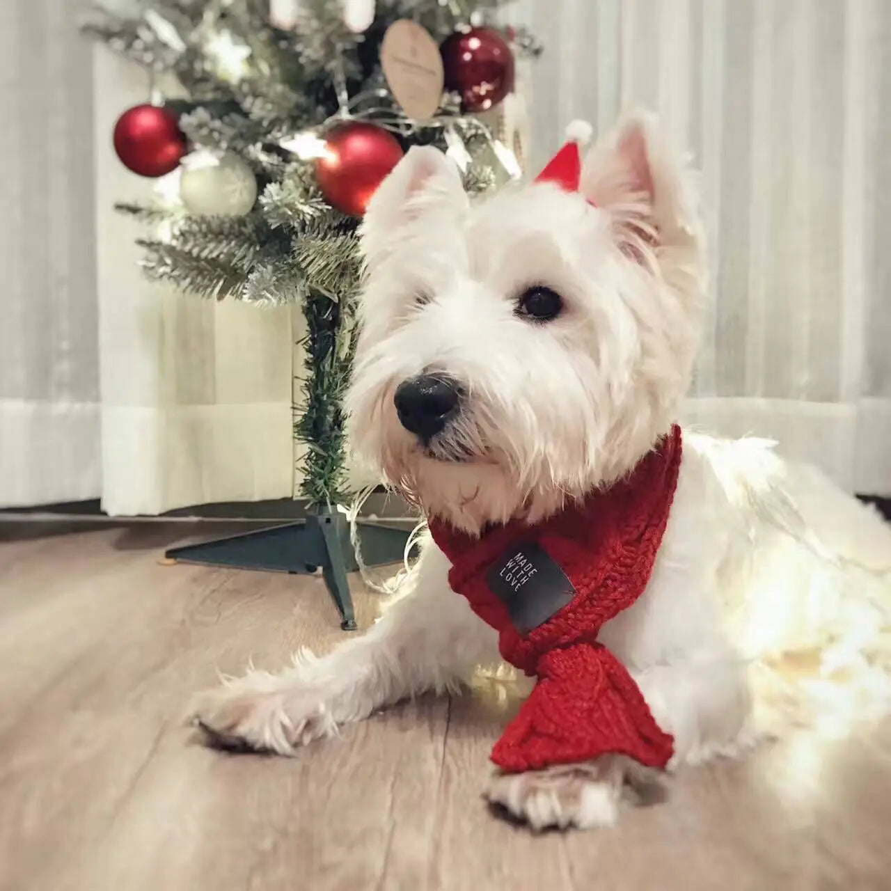 Cozy Woolen Pet Scarf
